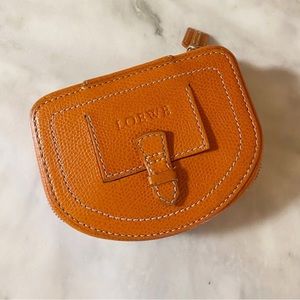 Auth. Loewe ULTRA RARE Orange Jewelry Coin Pouch Set